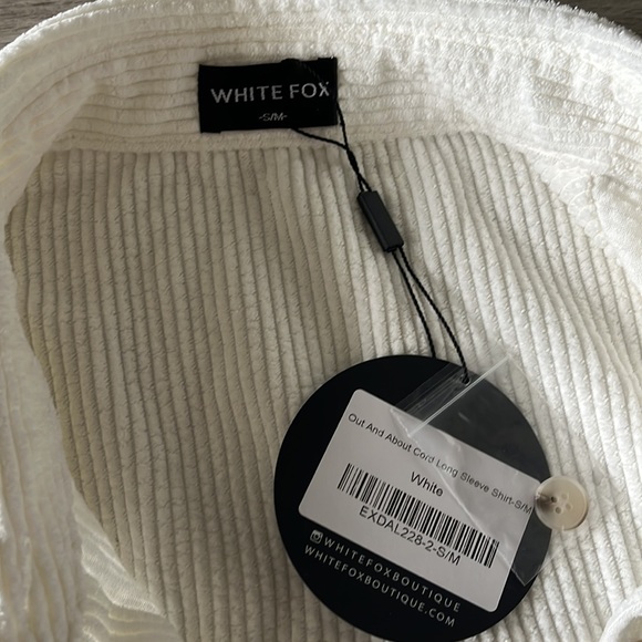 WHITEFOX OVERSIZED CORDUROY BUTTON UP - Picture 2 of 3